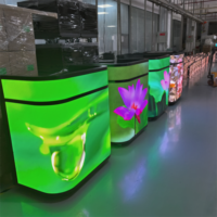 Écran LED GOB P1.5 d'intérieur pour comptoir de DJ, façade de bureau d'accueil, réception, expositions et événements