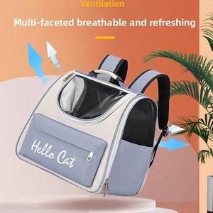 Bolsa Portátil Grande e Leve <span class=keywords><strong>Anti</strong></span>-Risco para Gatos e Cães Pequenos com Bolso, Mochila Moderna e Bonita para Animais de Estimação com Fecho de Zíper - Product Image 4