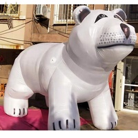 Accessoires gonflables en forme d'ours polaire sur le thème de la glace et de la neige pour la présentation