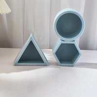 Besafe Silicone Fleur Ciment Planteur Pot Moules pour Béton triangle Rond géométrie Forme DIY Maison Plante Succulente