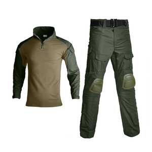 Set <span class=keywords><strong>Tattico</strong></span> Mimetico da Uomo per Attività all'Aperto - Maglietta a Maniche Lunghe Impermeabile e Pantaloni Tattici - Product Image 3