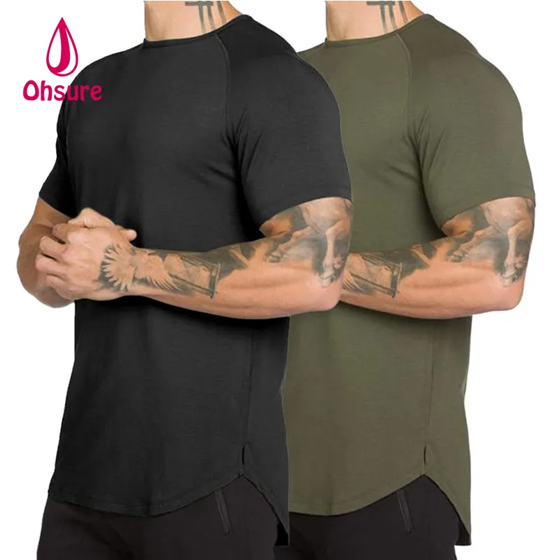 Men's Tshirt Men Tee Tops Wholesale Custom Short Sleeve Breathable Sport Running Fitness Muscle Bodybuilding Mens Gym T Shirt
