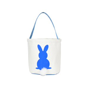 Fluffy Tails Printed Rabbit Canvas Toys Tote <strong>Easter</strong> Bunny Basket <strong>Easter</strong> <strong>Bags</strong> for Kids - Product Image 4