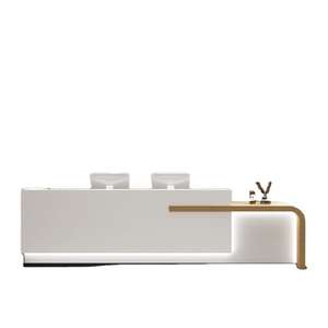 Mostradores de recepción Led de nuevo diseño, cajero de salón de belleza <span class=keywords><strong>en</strong></span> la recepción para Sap, Mostrador de spa personalizado, mostrador de recepción de <span class=keywords><strong>gimnasio</strong></span> - Product Image 6