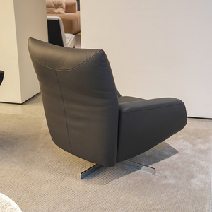 <span class=keywords><strong>Fauteuil</strong></span> pivotant en cuir confortable, <span class=keywords><strong>fauteuil</strong></span> élégant à dossier <span class=keywords><strong>haut</strong></span> pour salon, bureau à domicile - Product Image 2