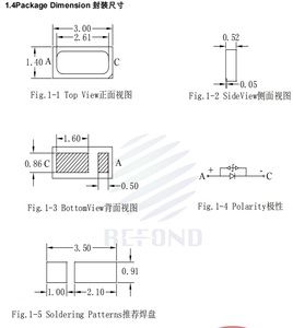 Original et nouveau RF-A3F30-W57J-A8 0.5W 140mA 2.8-3.4V voiture 3v éclairage blanc Refond puce de lumière LED - Product Image 3