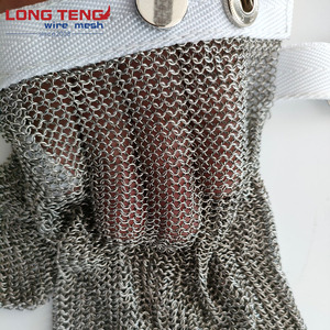 Guantes <span class=keywords><strong>de</strong></span> acero inoxidable anticorte para cocina con malla <span class=keywords><strong>de</strong></span> alambre metálico Tejido liso Técnica soldada Guantes <span class=keywords><strong>de</strong></span> seguridad para el trabajo - Product Image 5