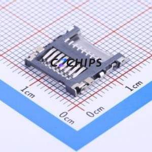 TF-04A SD Card / Memory Card Connector SMD Connector Flip Cover Type MicroSD Card (TF Card) Card Holder 1.5mm - Product Image 2