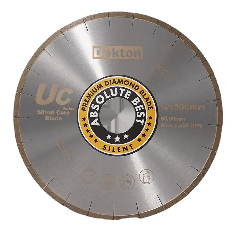 Uc 350Mm Im Lặng Công Cụ 14in Im Lặng Thông Tư Dekton, Gốm Gạch Cắt Kim Cương Saw Blade Cắt Dokton