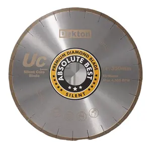 Outils silencieux UC 350mm Dekton circulaire silencieux 14in, coupe-carreaux de céramique lame de scie diamantée coupe Dokton