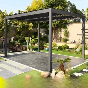 <span class=keywords><strong>Pergola</strong></span> Gazebo 3x4 con Tapparelle e Luci LED, Impermeabile, <span class=keywords><strong>da</strong></span> Esterno, in Alluminio Motorizzato - Product Image 1