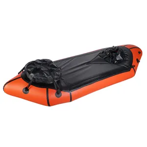 NUEVO Asiento único impermeable 210D TPU ligero packraft Whitewater con falda de pulverización y respaldo