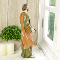 Produits en stock Statues religieuses catholiques en résine Produits d'images religieuses Articles de saintes personnes Vente en gros Saint 24,5 cmH Joseph le Charpentier