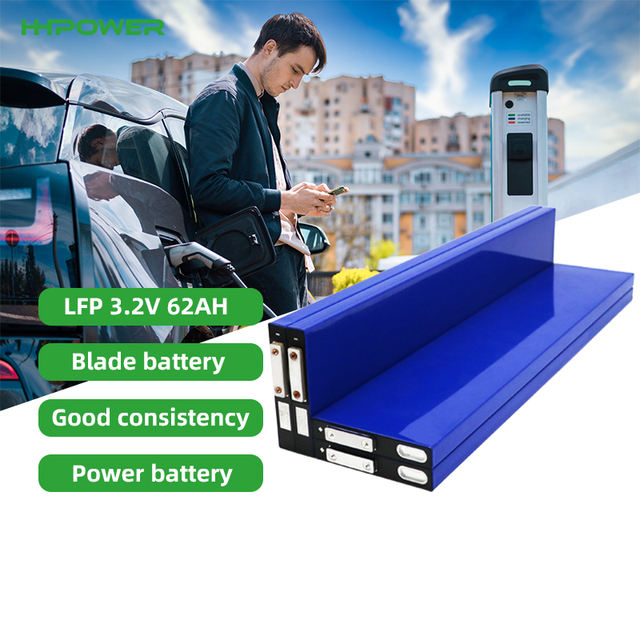 Rechargeable Lithium Ion Lifepo4 New Battery Prismatic Blade Cells 3.2v 62ah for Power Storage and EV Car