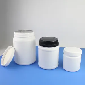 Tùy chỉnh Sữa Protein bột nhựa Jar HDPE Container có thể chai cho phòng tập thể dục cấp thực phẩm dinh dưỡng bột lưu trữ