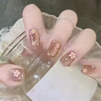 Boîte de 24 faux ongles à presser avec colle, forme stiletto, amande courte, artificiels, vente en gros, personnalisés, fabriqués à la machine