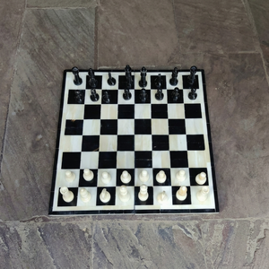 Échiquier en corne de buffle 100% naturelle, style vintage, œuvre d'art unique, jeu d'échecs pour cadeau, collection, pièce antique - Product Image 1
