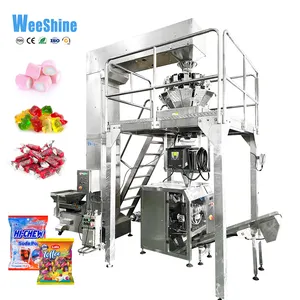 Food Grade Automatic Vertical Pillow Bag Food Snacks Soft Candy Sweet Packing Machine for Small Business