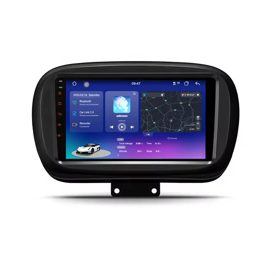 Rádio multimídia para carro Android 13 8 + 128gb para Fiat 500x 2014 - 2020 Gps Dsp 360 Câmera Rádio de vídeo para carro