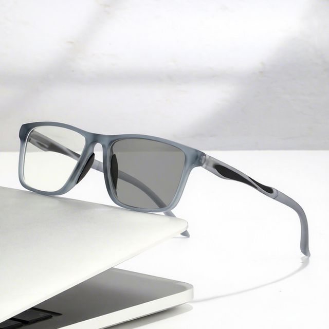 6109 Wholesale Blue Light Filter Glasses Cheap Rectangle Sporty Anti Blue Light and Photochrom Glasses TR90 Sports Eyewear