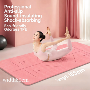 Tapete de Yoga Profesional de TPE para Mujer, 185 cm de Largo, 8 mm de Grosor, Ecológico, Antideslizante, Diseño Ancho para Yoga, Baile y Fitness en Casa - Product Image 3