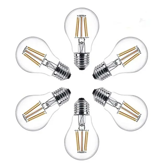 Lampe A60 2W 4W 6W 8W lampe vintage ancienne ampoule Edison économe en énergie lumière chaude lampe à filament LED