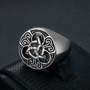 Vintage Ireland Jewelry Stainless Steel Viking <strong>Ring</strong> <strong>Celtic</strong> Knot Finger <strong>Rings</strong> for <strong>Men</strong> - Product Image 6