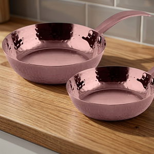 Classic Durable Heavy Bottom Rose Gold Hammered Sauce <b>Pan</b> Stainless Steel Lining Stainless Steel Handle Gas <b>Induction</b> Ready - Product Image 3