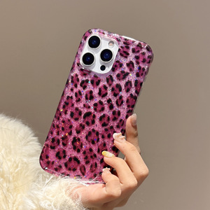 Funda para iPhone 16 Pro Max/17, 14/15 con Estampado de Leopardo Fucsia Estilo Europeo y Americano, Sensación Premium - Product Image 4