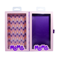 Nouveau design personnalisé boîte d'emballage en PET boîte à tiroir boîte d'emballage pour étui de téléphone portable avec ruban avec fenêtre transparente