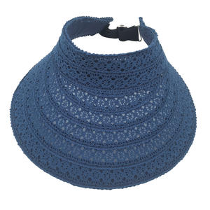 Visera de Sol HKZB Personalizada, Estilo Coreano, con Borde Curvo de Encaje, Protección UV, Diseño a Rayas, para Viajes de Verano y Playa - Product Image 3