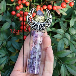 ขวดคริสตัลใส่น้ำพลังงานพร้อมหินคริสตัลสำหรับขายส่ง ขวดวิเศษสำหรับขอพร ขวดหินกรวดลอยน้ำ - Product Image 4