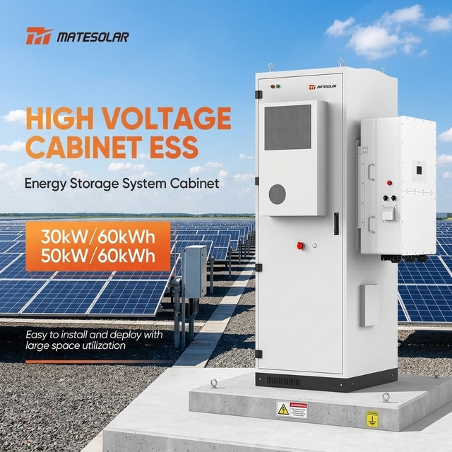 High Voltage Hybrid ESS Lifepo4 Battery Storage System Cabinets 30kW 50kW 60KWh All in One Energy Storage Battery for Industrial