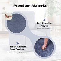 Fauteuil pivotant INZOY de style moderne du milieu du siècle, avec rangement dissimulé, confortable, rotation à 360°, ergonomique, rembourré en chenille, mobilier pour la maison