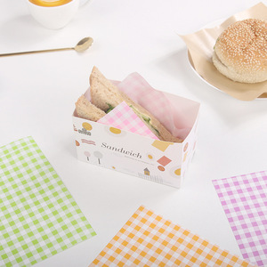 18 Cm Square Oil Proof <b>Paper</b> Thickened Kraft Sandwich <b>Wrapping</b> <b>Paper</b> Household Use - Product Image 1