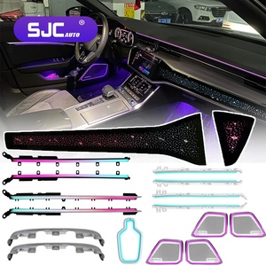 Kit d'éclairage d'ambiance LED 64 couleurs SJC pour intérieur de voiture <span class=keywords><strong>A6</strong></span> C8, éclairage d'ambiance symphonique pour <span class=keywords><strong>Audi</strong></span> <span class=keywords><strong>A6</strong></span> C8 2019-2025, conduite à droite - Product Image 1