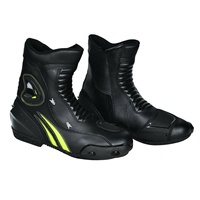 Bleus et noirs nouveaux fabricants-chaussures de moto respirantes en cuir PU pour hommes-bottes de moto-aventures de tourisme-chaussures de moto d'équitation