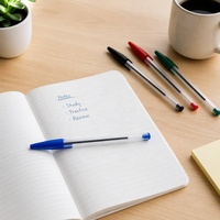 STASUN – stylo à bille hexagonal classique, corps transparent de 1.0mm, stylo à écriture fluide avec clip de poche, fournitures scolaires et de bureau
