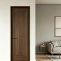 Porte intérieure en panneau de bois et aluminium léger, minimaliste, imperméable, insonorisée, ignifuge, écologique, à battants