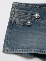 ZEVITY Vêtements Femme 2026 Nouvelle Collection Été Short en Jean Mini Taille Basse Rétro Chic pour Femme Pantalon Court Femme