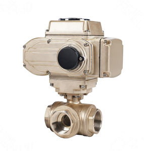 วาล์วบอลไฟฟ้าแบบขับเคลื่อนด้วยไฟฟ้า COVNA DN20 3/4 นิ้ว 3 ทาง แบบ T พอร์ต 1000 WOG 24 โวลต์ เกลียวใน ทำจากสแตนเลส CF8M - Product Image 1