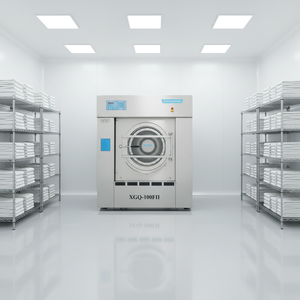 Lave-linge commercial autonome en acier inoxydable 304, grande capacité 100KG 130KG, entièrement automatique, à grande vitesse de rotation et à bascule - Product Image 1