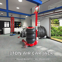 Cric pneumatique en acier de 6600 lb, levage rapide, 3T, réparation automobile, pliable, triple sac, garantie 1 an