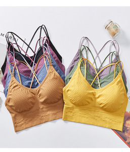 Vendita calda Delle <span class=keywords><strong>Donne</strong></span> di Un Pezzo Senza Soluzione di Continuità Back Bellezza Reggiseno Imbottito Sonno di Forma Fisica di Yoga In Esecuzione Reggiseno - Product Image 2