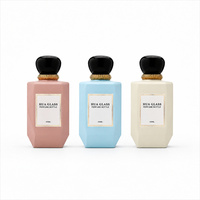 Botella de Perfume de Vidrio Premium de 100 ml, Botella de Perfume Rectangular de Lujo, Botella de Perfume de Vidrio Esmerilado con Tapa de Plástico y Caja
