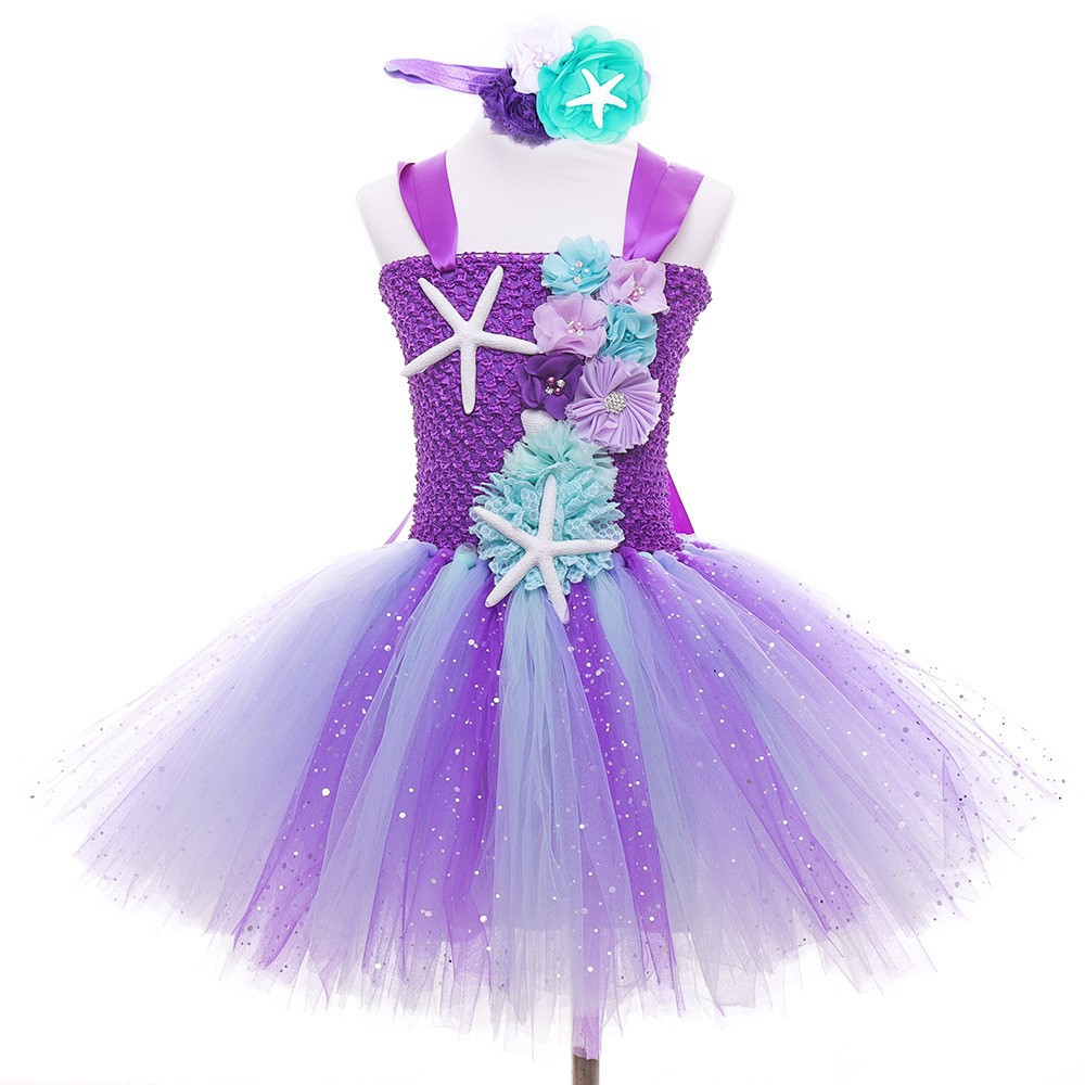 Girls Mermaid Tutu Dress - Perfect for Birthday & Halloween Girls Mermaid Tutu Dress - Perfect for Birthday & Halloween