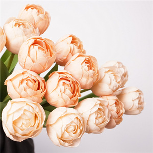 Tulipani Artificiali Realistici al Tatto, Disponibili in Bianco, <span class=keywords><strong>Rosa</strong></span> <span class=keywords><strong>e</strong></span> Giallo, per Decorazioni B&B, Bouquet <span class=keywords><strong>e</strong></span> Centrotavola per Matrimoni - Product Image 2