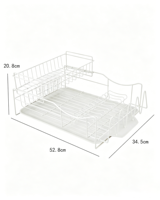 Étagère de rangement de cuisine moderne en fer, double couche, pour vaisselle et bols, étanche, réglable, durable, portable, de type sur pied