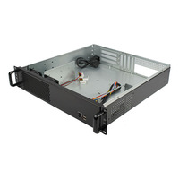 Chasis de Servidor de 19 Pulgadas 2U Corto de 450 mm de Profundidad con Ranuras PCIe de Altura Completa y Media, Compatible con PSU ATX