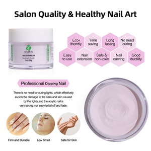 Poudre acrylique OYAFUN 2oz pour applications de trempage et de monomère, poudre colorée pour nail art, fourniture de marques avec logo personnalisé - Product Image 3